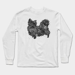 chihuahua long hair black and white Long Sleeve T-Shirt